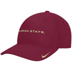 Nike Men's Florida State Dri-fit Club Gameday Aero Bill Swooshflex Hat - Garnet