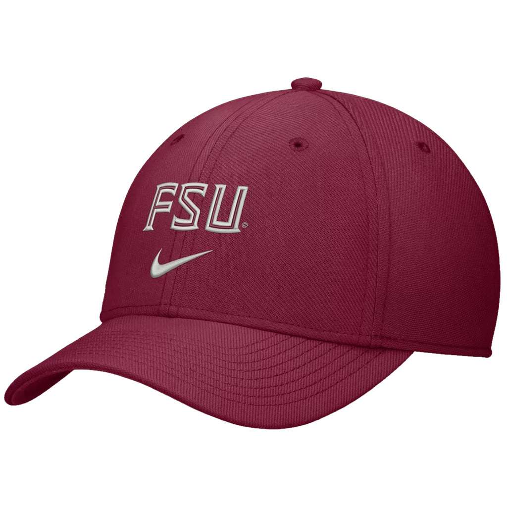 Nike Men's FSU Dri-fit Rise Swooshflex Hat - Garnet