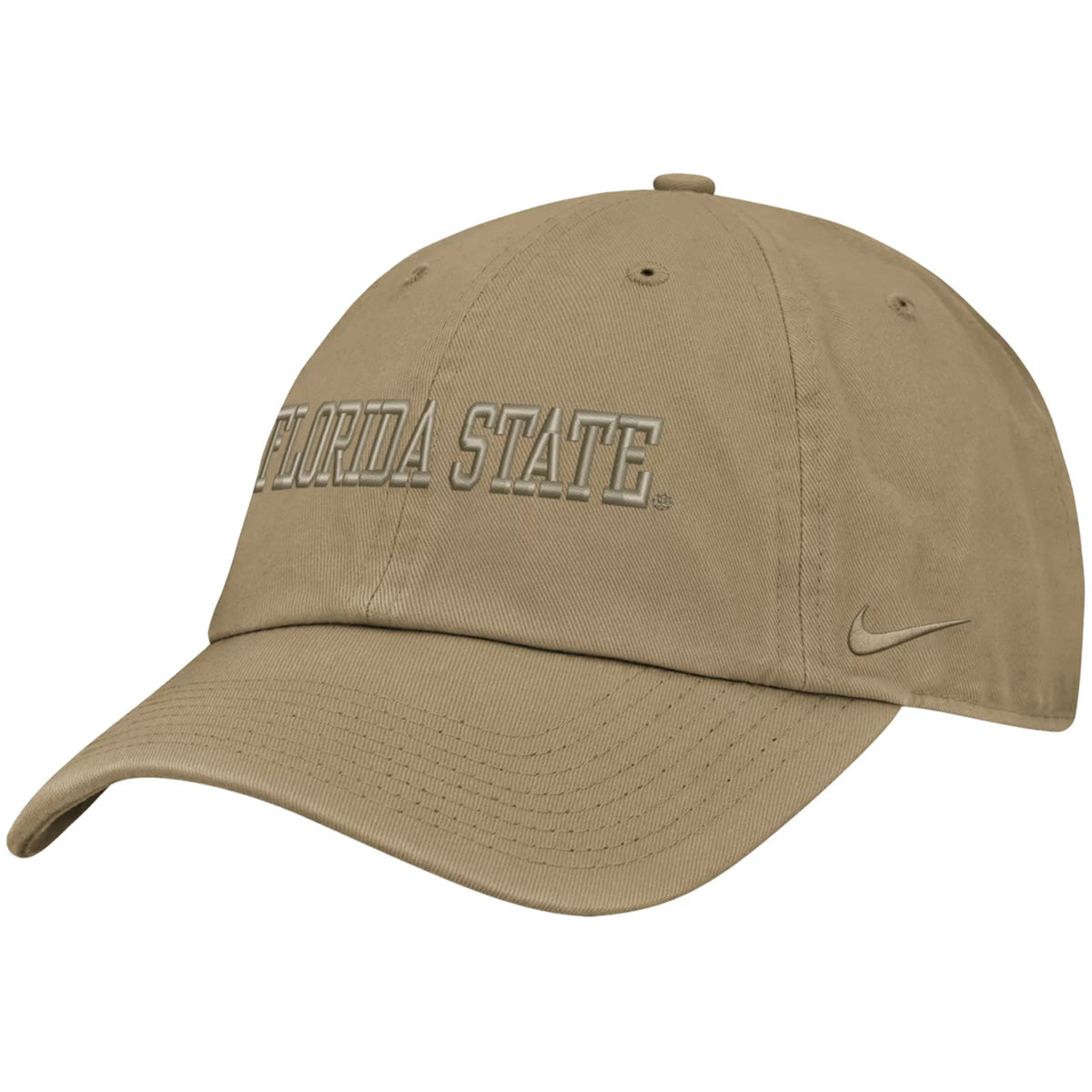 Nike Men's Florida State Club Primetime Unstructured Adjustable Hat - Khaki