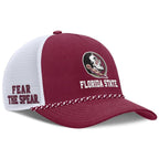 Nike Men's Seminole Logo/Florida State Rise Primettme Structured Adjustable Trucker - Garnet/White