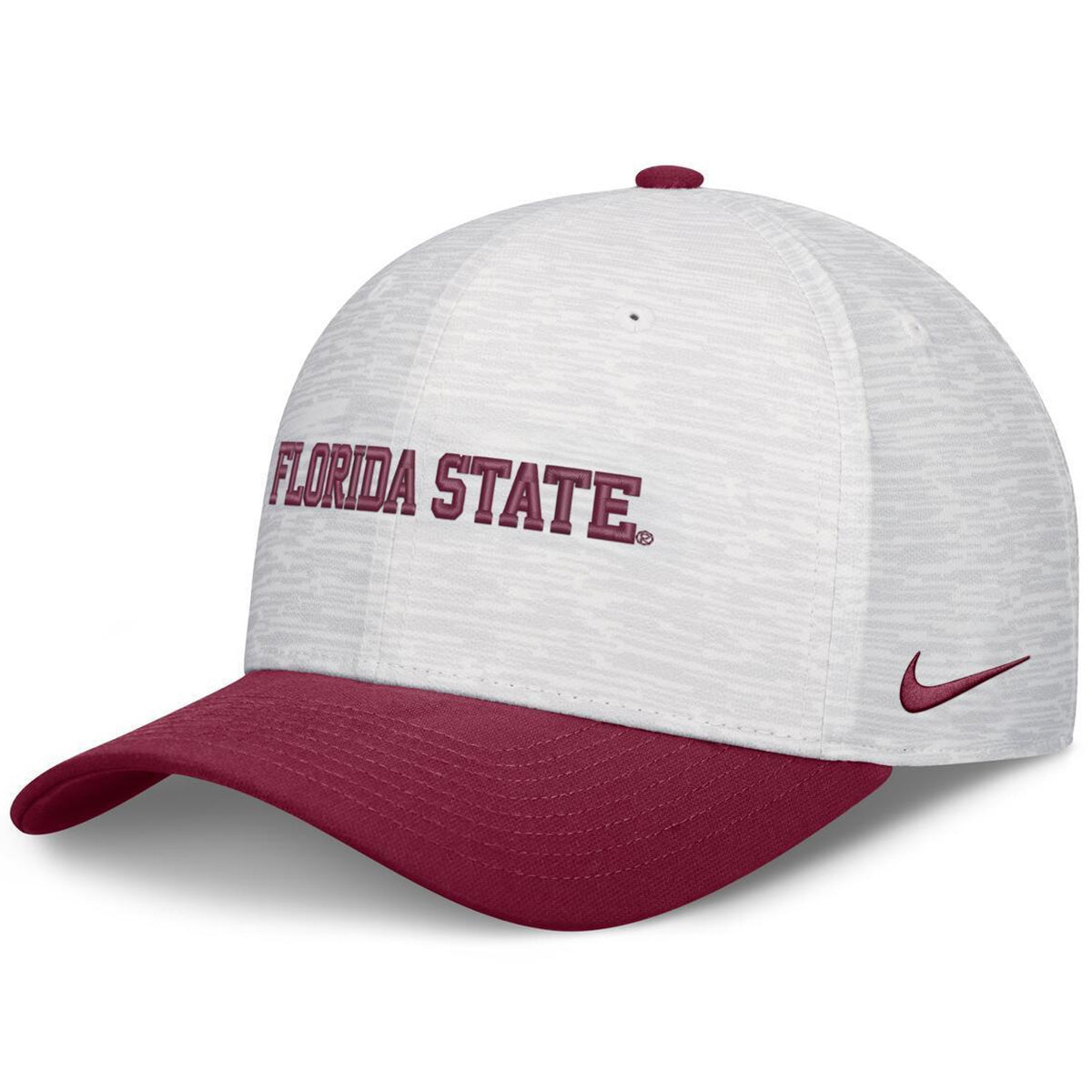 Nike Men's Florida State Rise Structured Velocity Adjustable Hat - White/Garnet