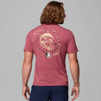 Columbia Men's FSU Spear/Seminole Logo Fish Design PFG Short Sleeve T-shirt - Heathered Garnet
