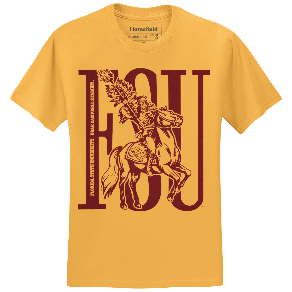 Homefield Men's Vault FSU Osceola/Renegade Design Short Sleeve T-shirt - Gold