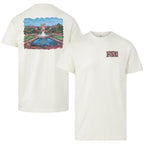 MV Sport Men's Watercolor Westcott Design Short Sleeve T-shirt - Vintage White