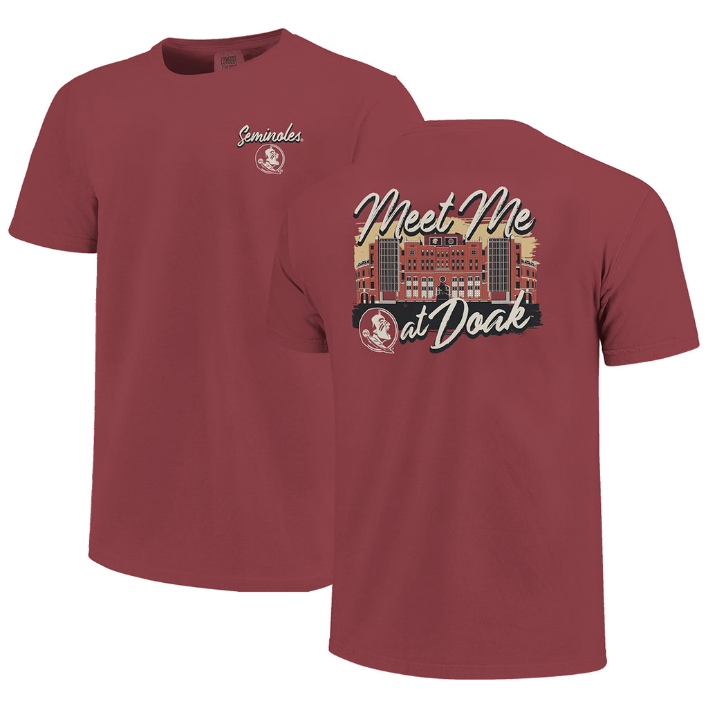 Image One Comfort Colors Meet Me at Doak Design Short Sleeve T-shirt - Brick