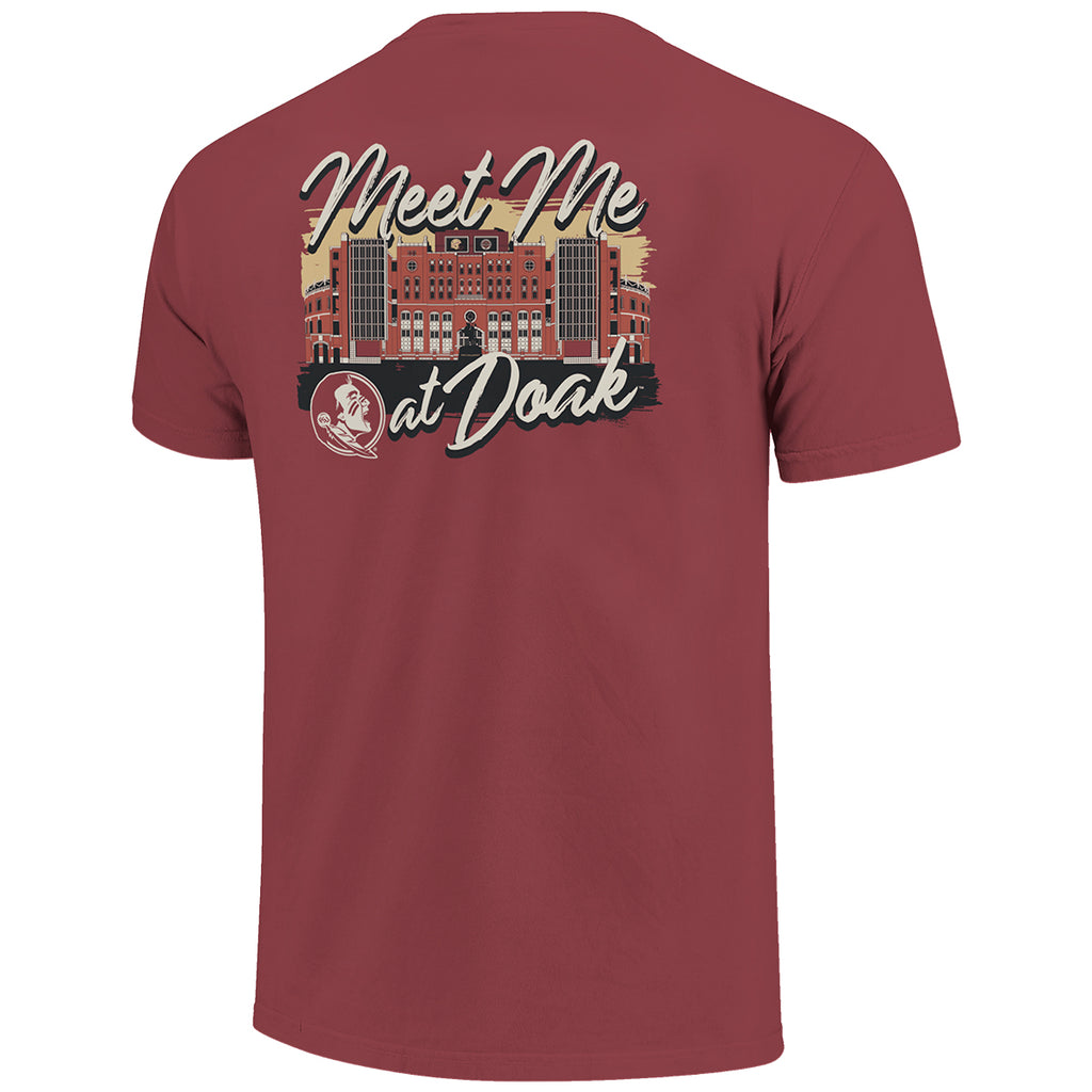Image One Comfort Colors Meet Me at Doak Design Short Sleeve T-shirt - Brick