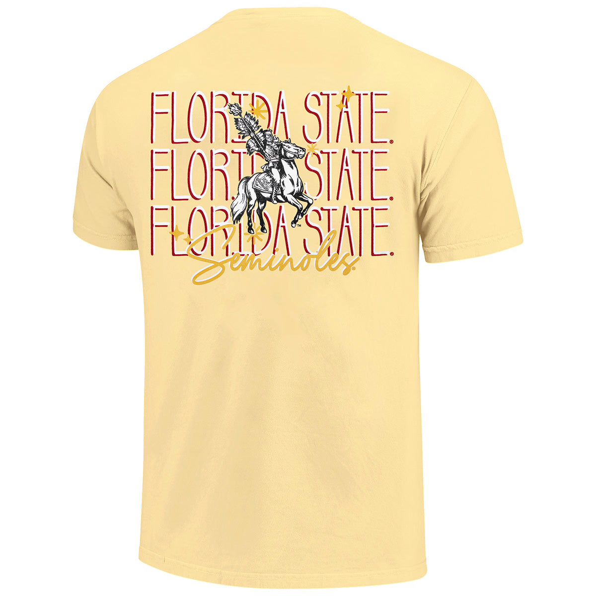 Image One Comfort Colors Vault Osceola Renegade Florida State Design Short Sleeve T-shirt - Butter
