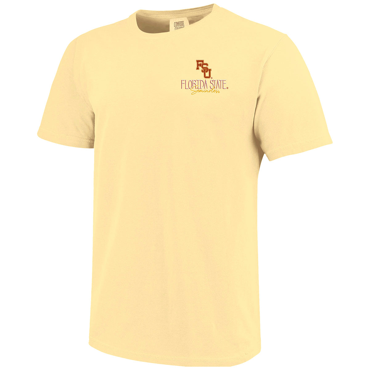 Image One Comfort Colors Vault Osceola Renegade Florida State Design Short Sleeve T-shirt - Butter