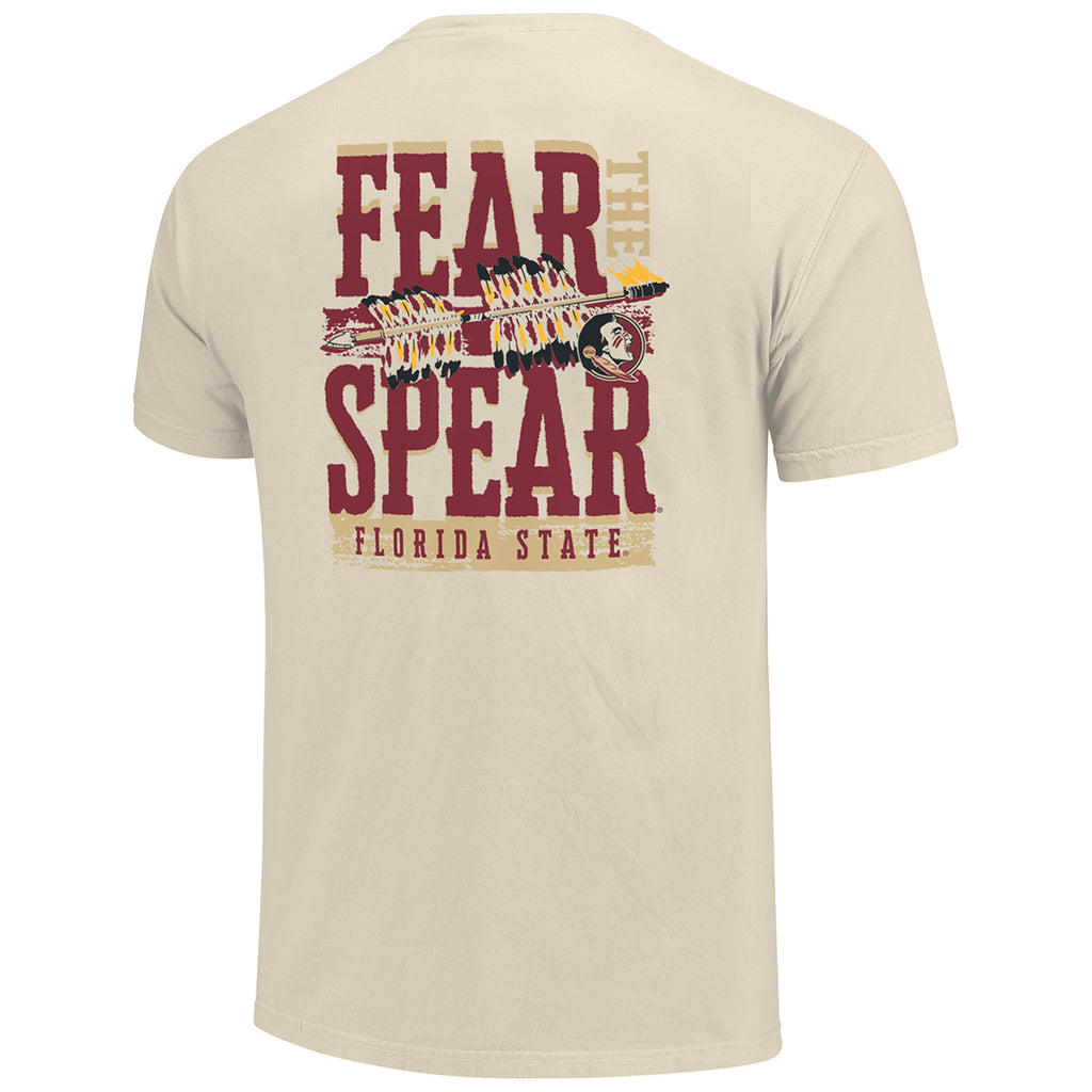Image One Comfort Colors Fear the Spear/Florida State Design Short Sleeve T-shirt - Ivory