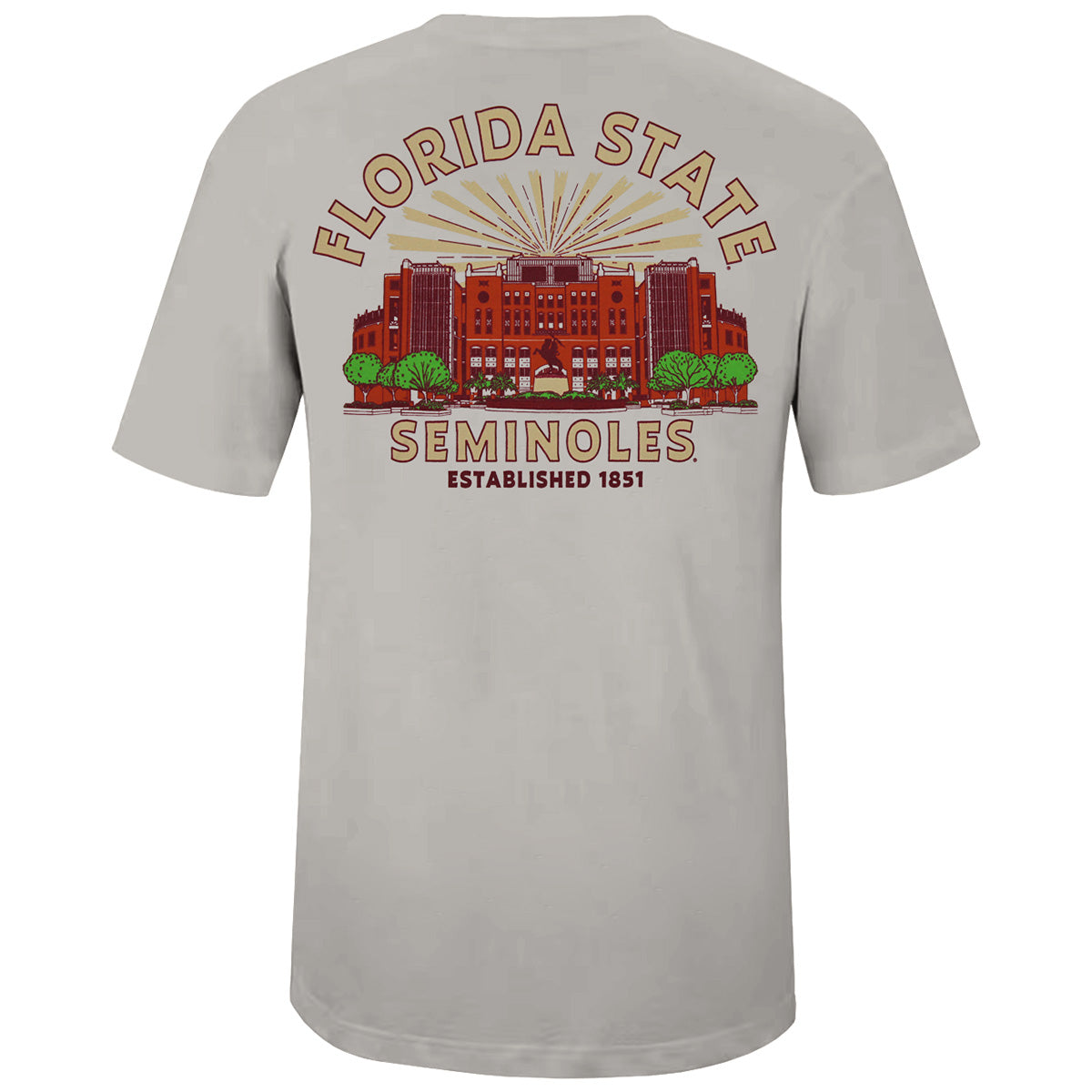 Uscape Men's Florida State Seminoles Doak Campbell Design Short Sleeve T-shirt - Silver