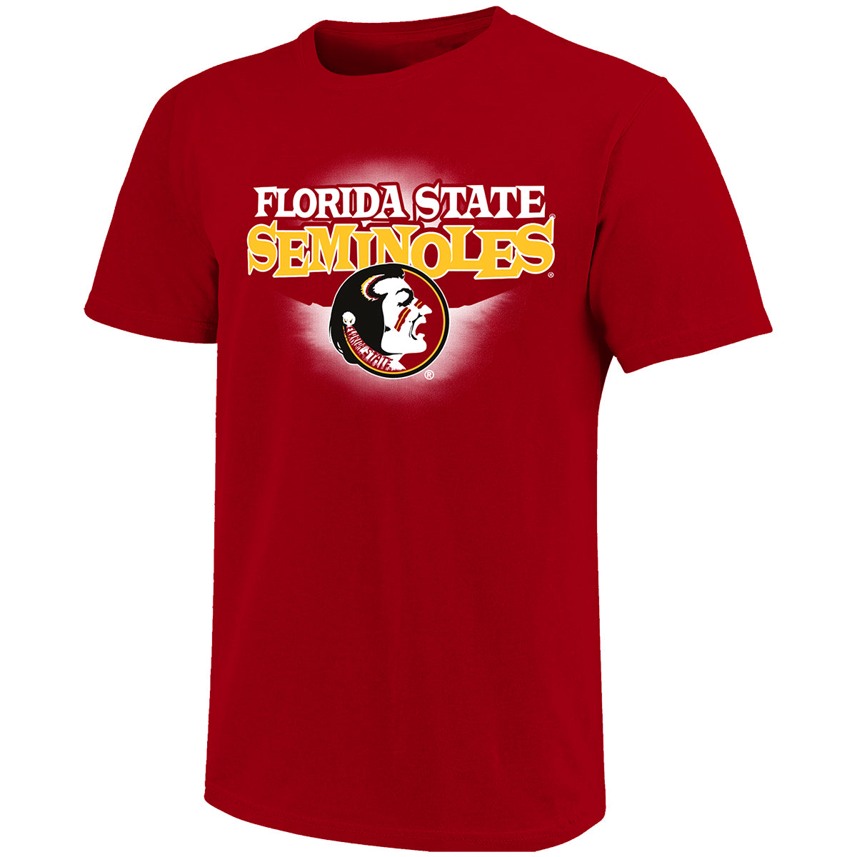 Image One Men's Vault Florida State Seminoles/Seminole Logo Soft Washed Short Sleeve T-shirt - Cardinal