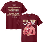 Full Press Men's Bmac Hell/Help Design Short Sleeve T-shirt - Garnet