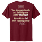 Full Press Men's Bmac Hell/Help Design Short Sleeve T-shirt - Garnet