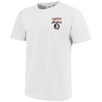 Image One Comfort Colors Garnet & Gold Christmas Design Short Sleeve T-shirt - White