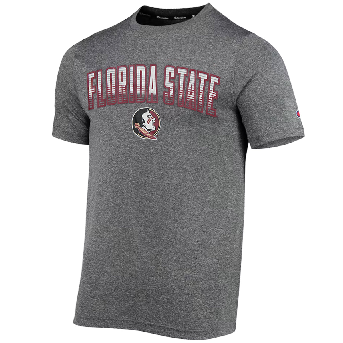 Champion Men's Florida State Seminole Logo Short Sleeve Performance T-shirt - Slate