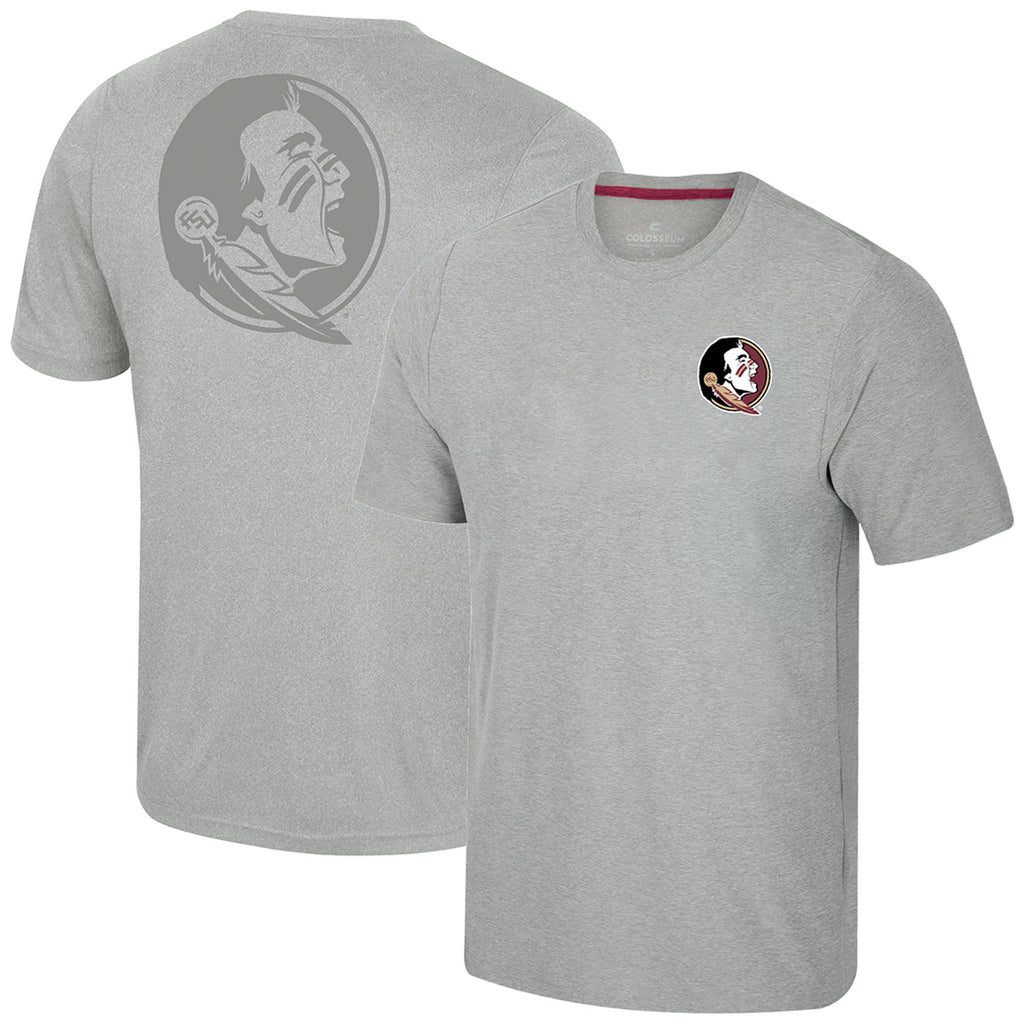 Colosseum Men's Seminole Logo Short Sleeve T-shirt - Grey
