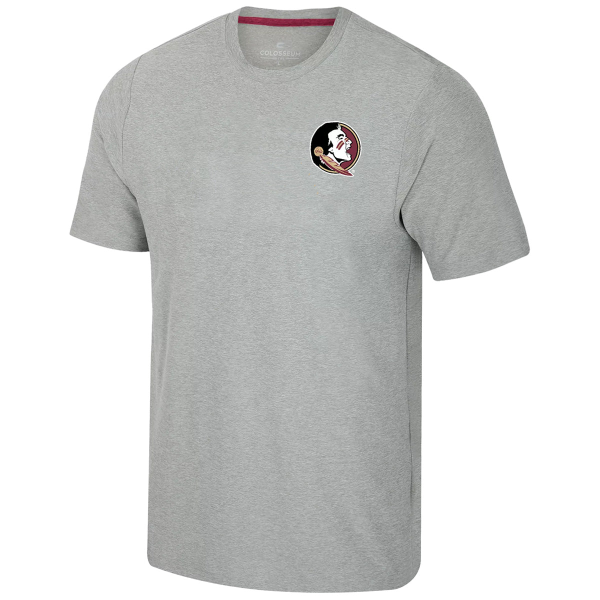 Colosseum Men's Seminole Logo Short Sleeve T-shirt - Grey