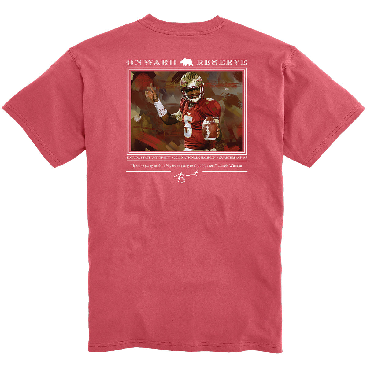 Onward Reserve Men's Jameis Winston Design Short Sleeve T-shirt - Garnet
