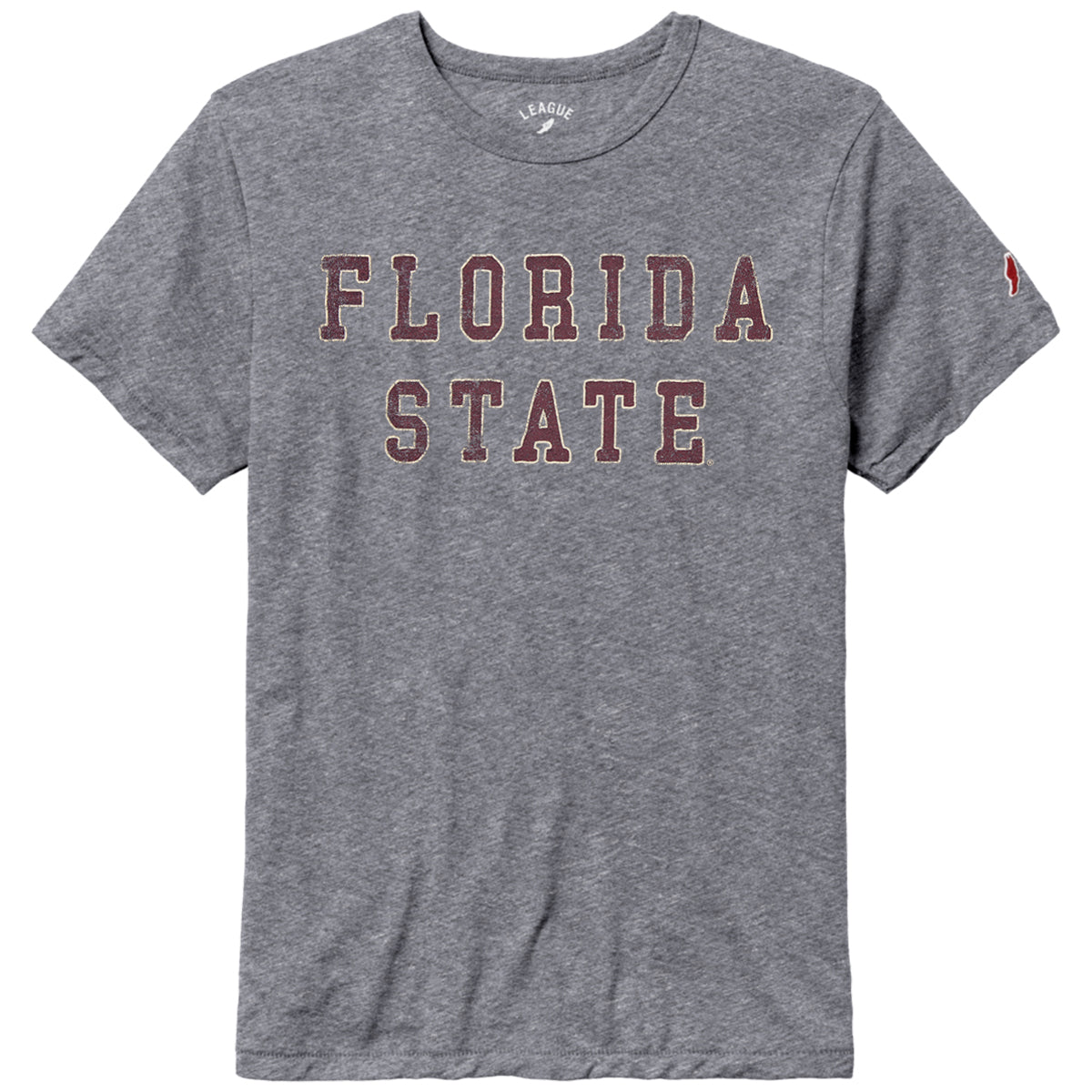 League Men's Florida State Short Sleeve Tri-blend T-shirt - Fall Heather