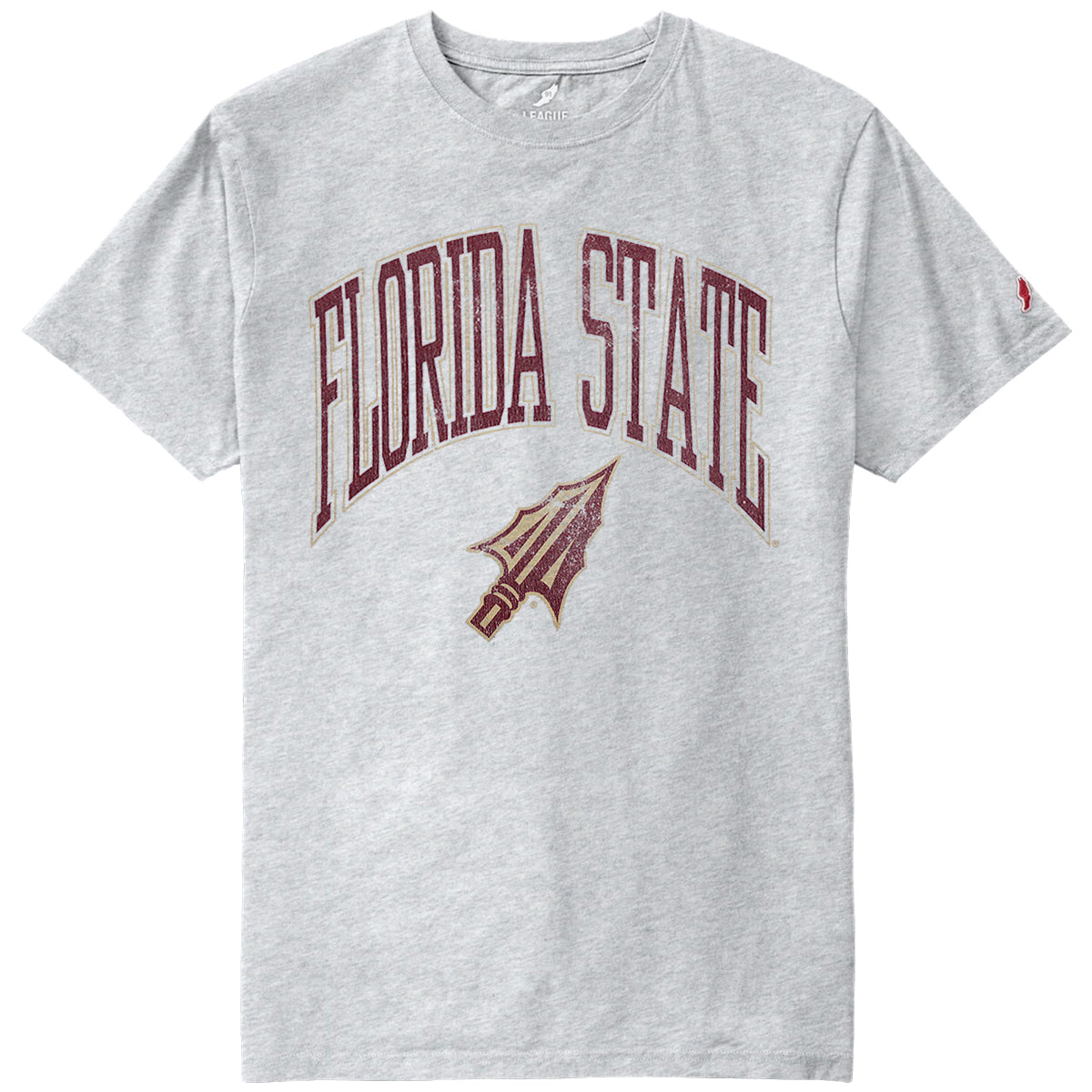 League Men's Florida State Arrowhead Short Sleeve T-shirt - Ash