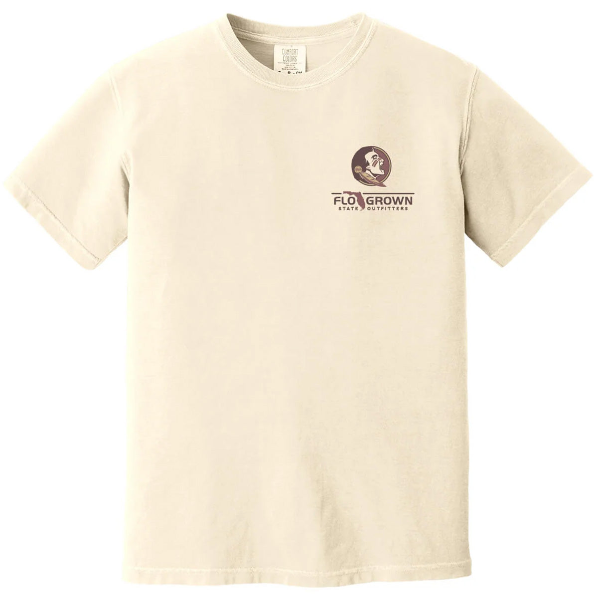 Flogrown Men's Florida State Seminoles Osceola/Renegade Design Short Sleeve T-shirt - Ivory