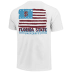 Image One Comfort Colors FS Flag Florida State University Design Short Sleeve T-shirt - White