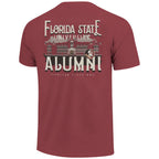 Image One Comfort Colors Westcott Building/Florida State University Alumni Design Short Sleeve T-shirt - Brick