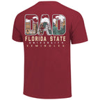 Image One Men's Florida State University Seminoles Scenic Dad Design Short Sleeve T-shirt - Garnet