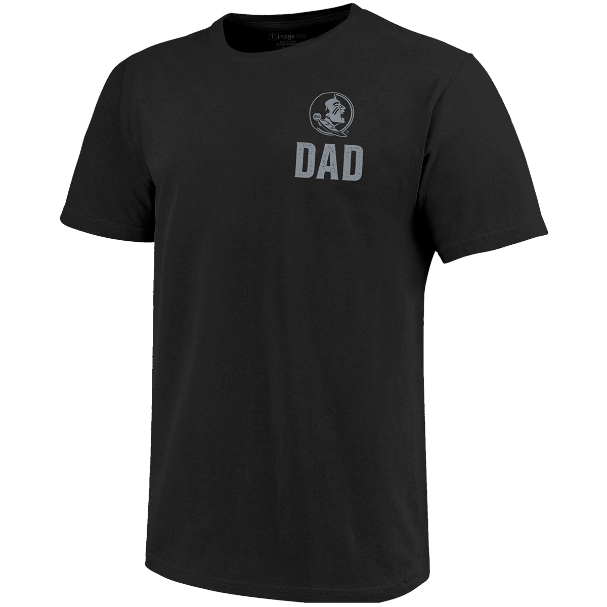 Image One Men's Florida State Seminoles Dad Osceola/Renegade Design Short Sleeve T-shirt - Black