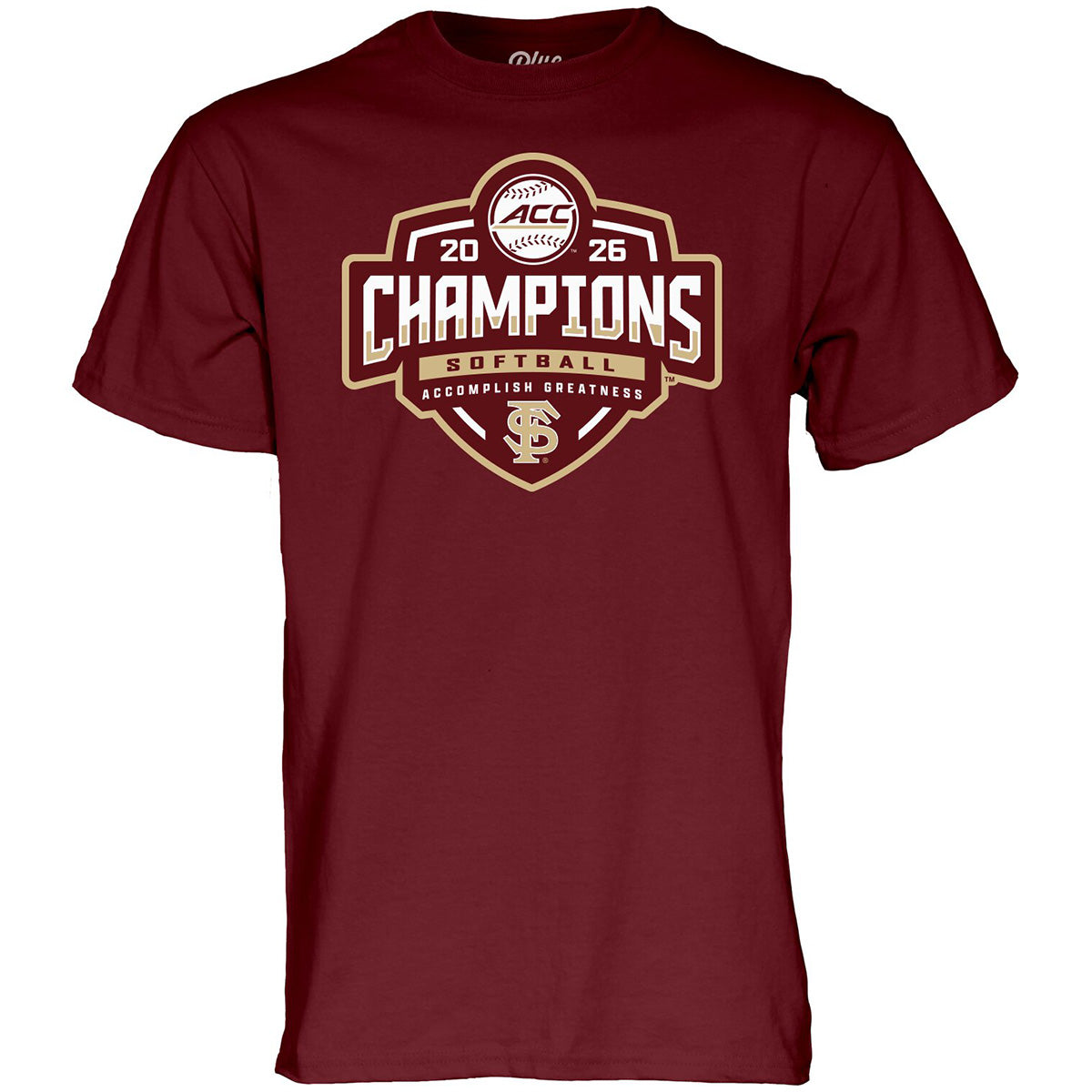 bowwow AAA Tシャツ チャンピオン　Champion XL Blue 84 2026 Softball ACC Champions Short Sleeve T-shirt - Garnet