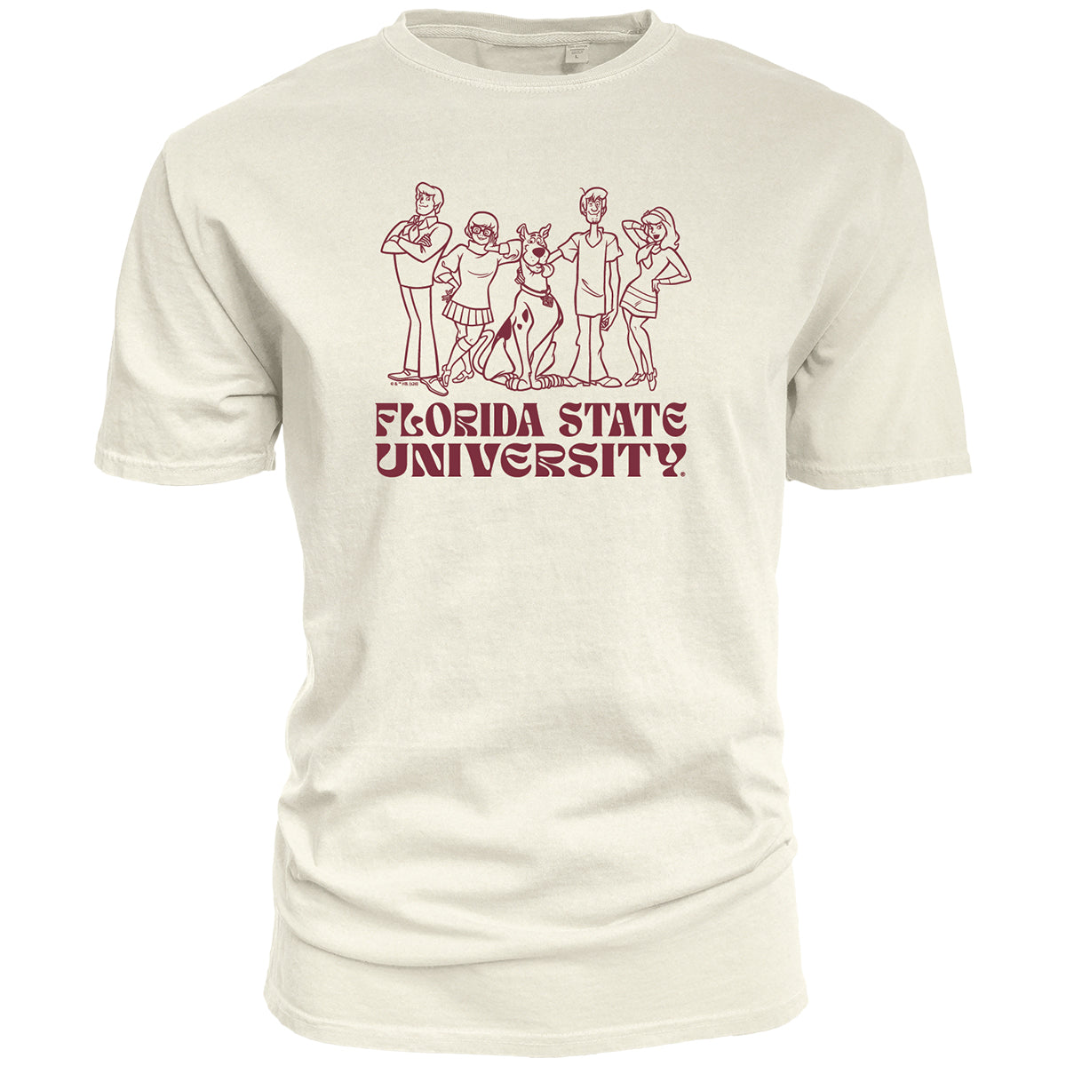 Blue 84 Men's Scooby Doo Cast Florida State University Design Short Sleeve T-shirt - Ivory