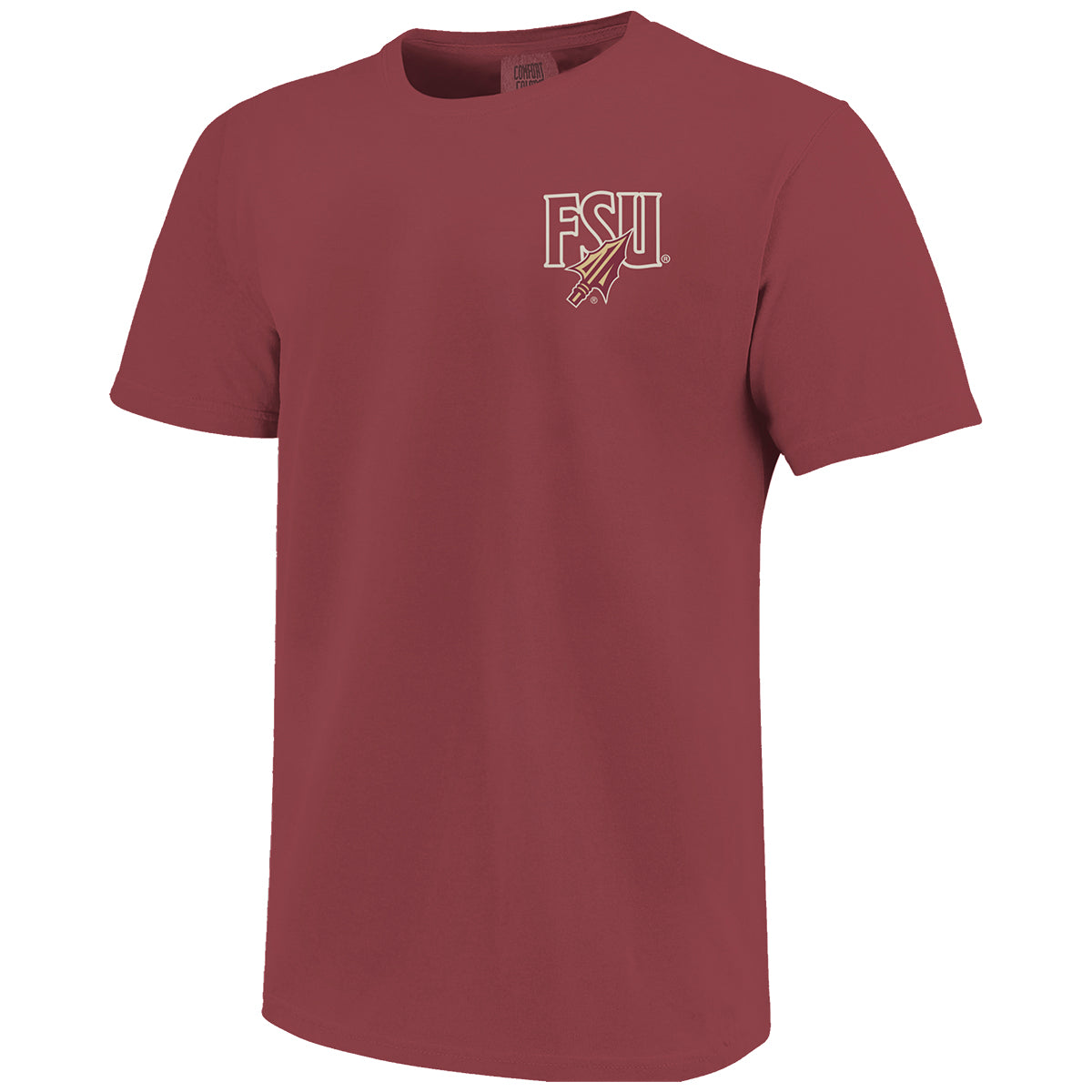 Image One Comfort Colors Florida State Seminoles Osceola/Renegade Design Short Sleeve T-shirt - Brick