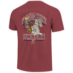 Image One Comfort Colors Florida State Seminoles Osceola/Renegade Design Short Sleeve T-shirt - Brick