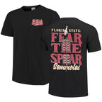 Image One Comfort Colors Fear the Spear Design Short Sleeve T-shirt - Black
