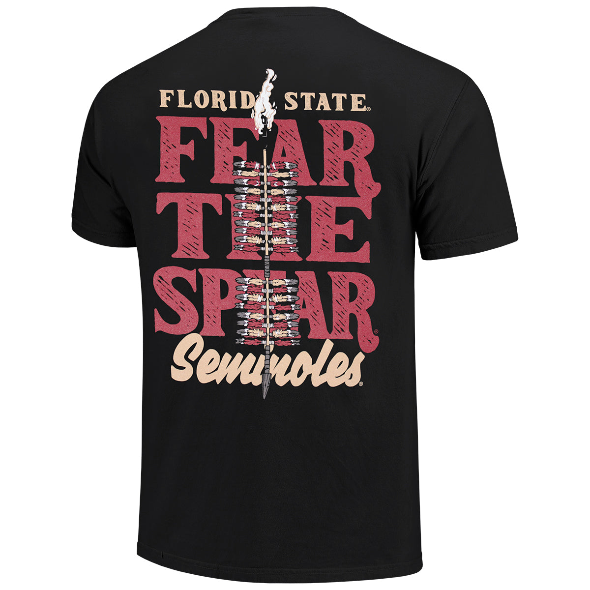 Image One Comfort Colors Fear the Spear Design Short Sleeve T-shirt - Black