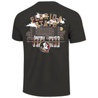 Image One Comfort Colors Florida State Seminole Logo/Doak Campbell Design Short Sleeve T-shirt - Graphite