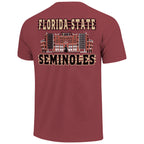 Image One Comfort Colors Florida State Seminoles Doak Campbell Design Short Sleeve T-shirt - Brick