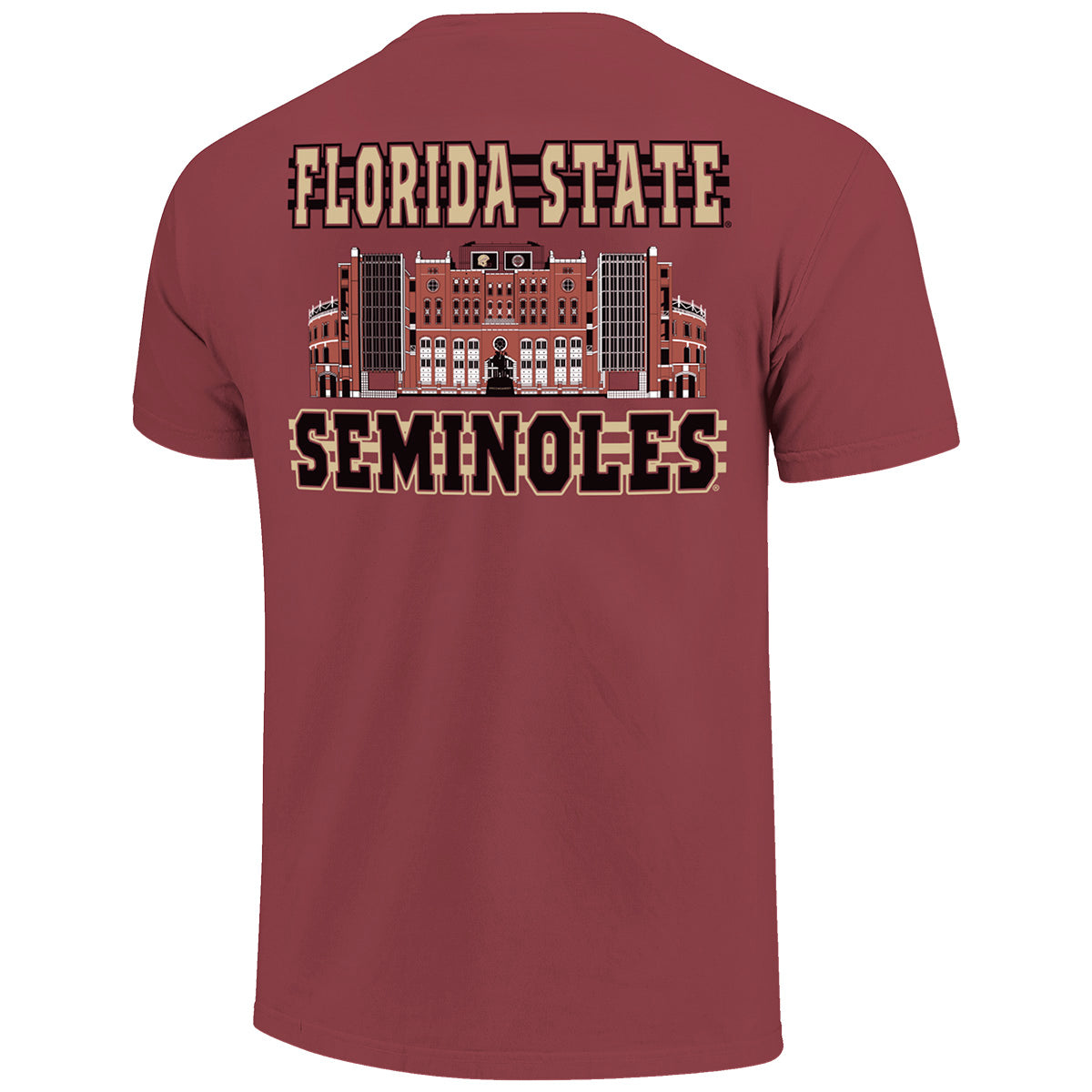 Image One Comfort Colors Florida State Seminoles Doak Campbell Design Short Sleeve T-shirt - Brick