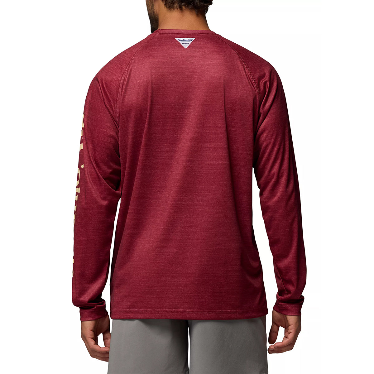 Columbia Men's Seminole Logo Terminal Tackle Long Sleeve T-shirt - Garnet