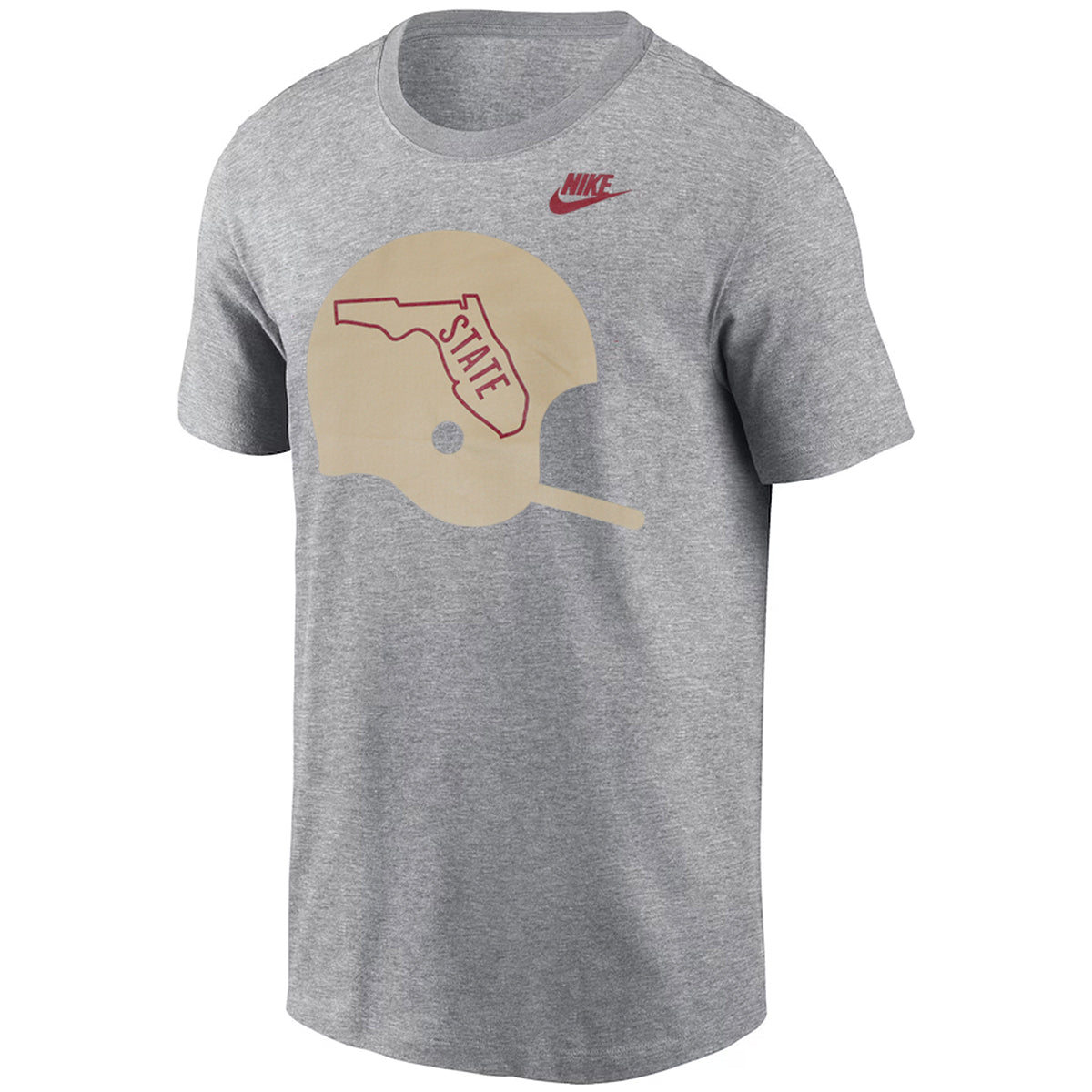 Nike Men s Vault Helmet Design Short Sleeve Legacy T shirt Dark Grey Heather