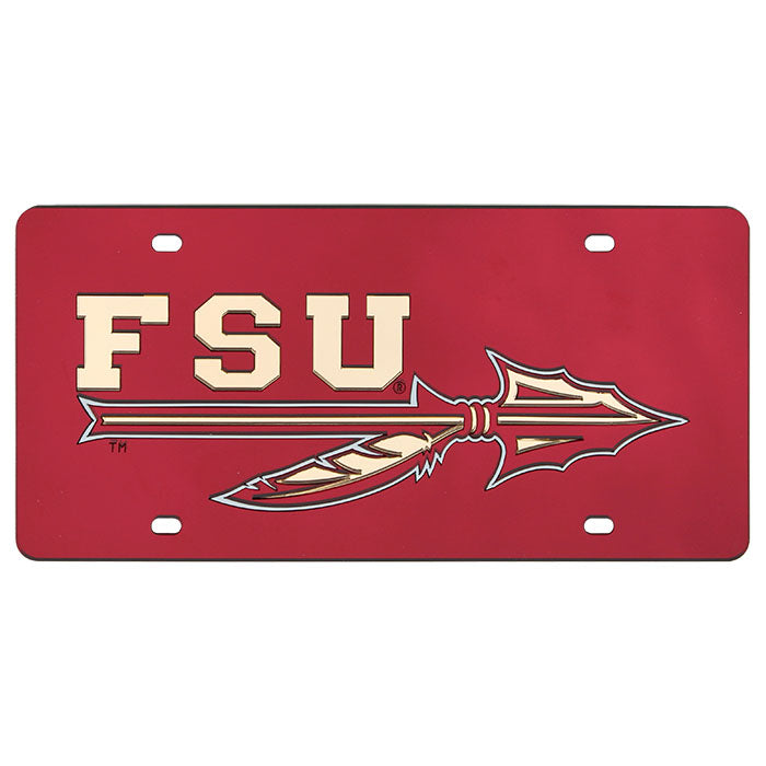 Rico Acrylic Tag with FSU Spear - Garnet