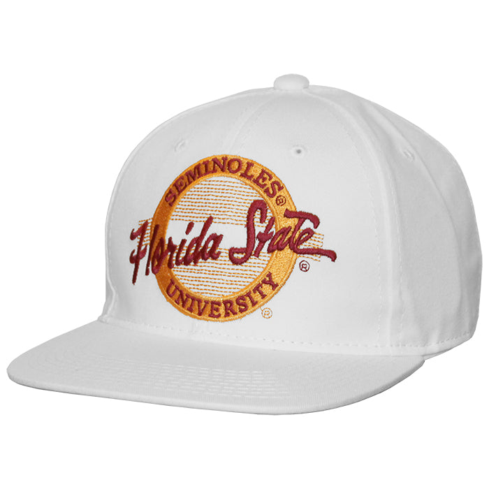 The Game Florida State Vintage Logo Snapback Cap White Garnet Gold