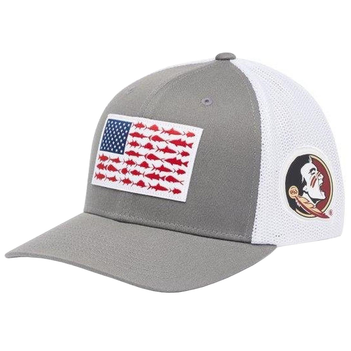 Florida State Seminoles Columbia Fish Flag Flex Hat – Gray