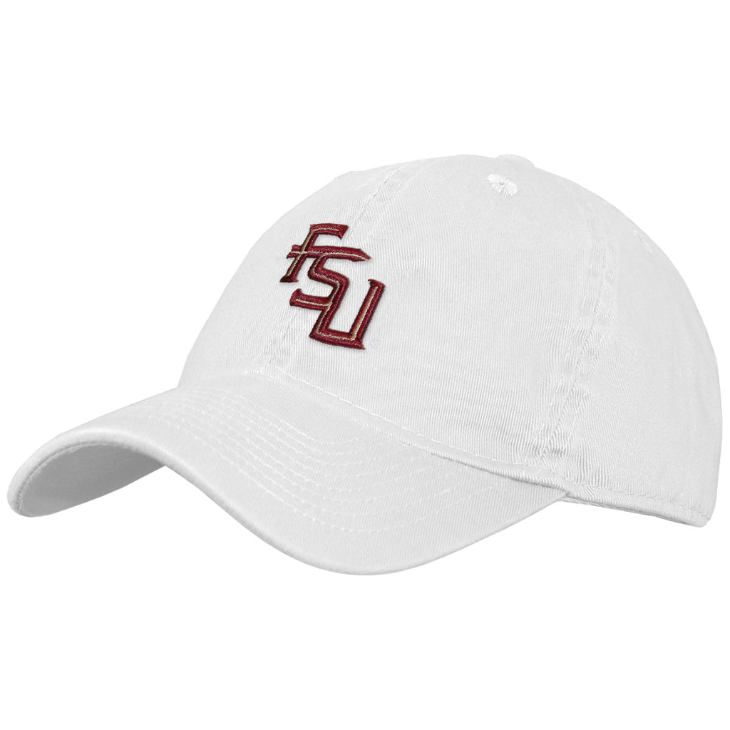 Legacy Women's Stacked FSU Adjustable Relaxed Twill Hat - White