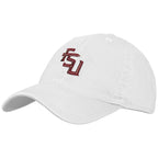 Legacy Women's Stacked FSU Adjustable Relaxed Twill Hat - White