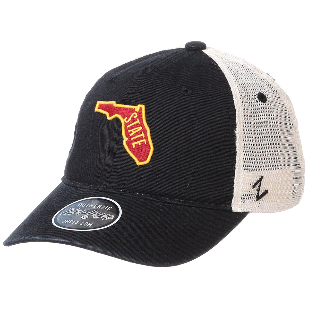 Zephyr Black Mesh Trucker Hat