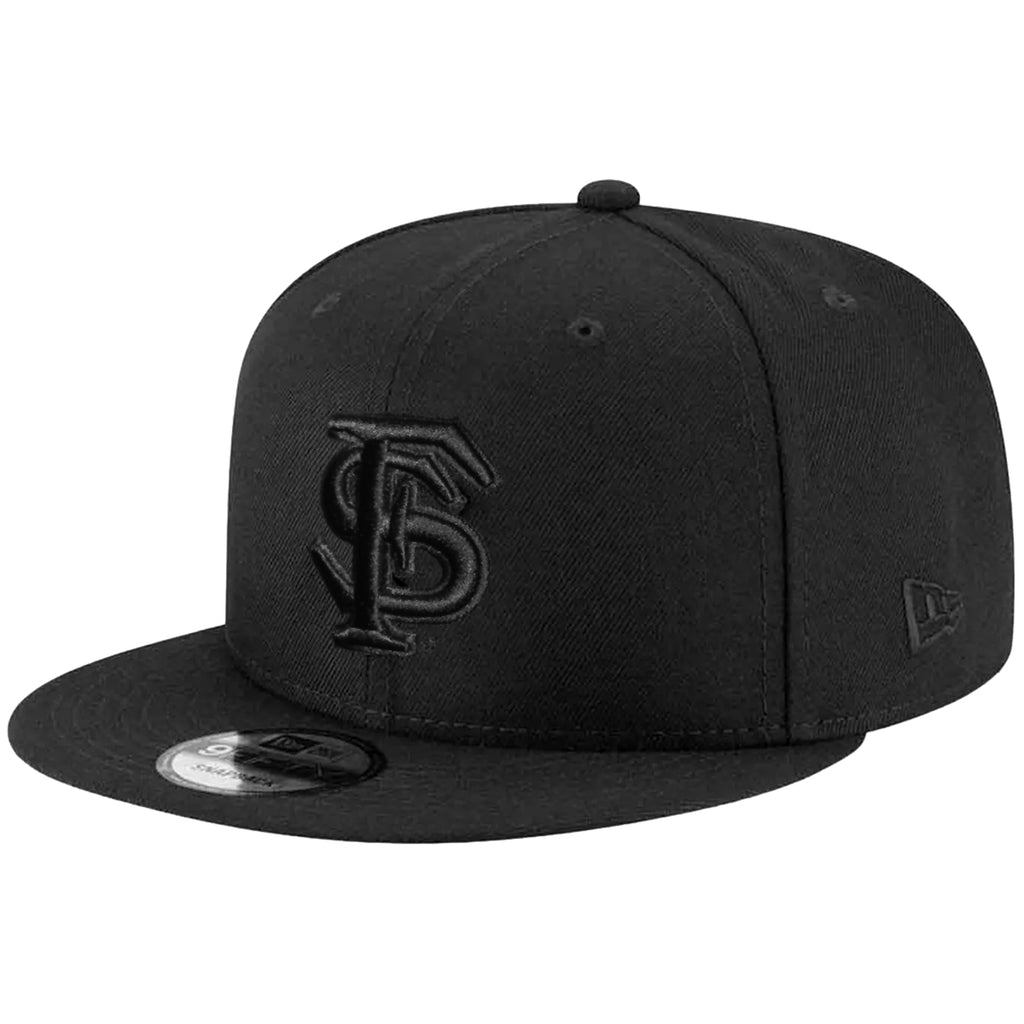 New Era Men's Interlocking FS Logo 950 Flat Bill Snap Back Hat - Black