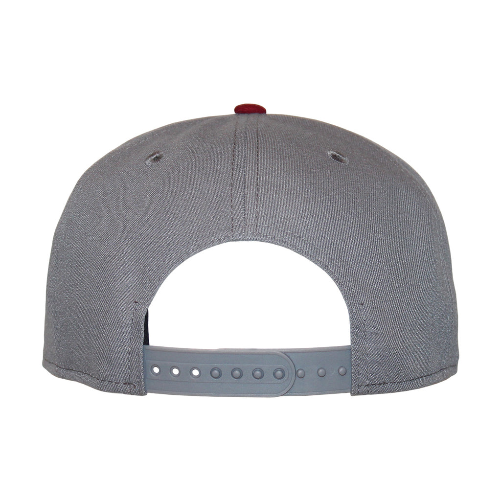 New Era Stacked FSU Logo 950 Flat Bill Snapback Cap - Grey/Garnet