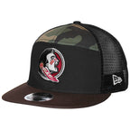 New Era Men's Seminole Logo 950SP Adjustable Trucker Hat - Camo/Black
