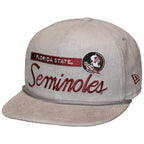 New Era Men's Florida State Seminoles/Seminole Logo Design 950 Cord Rope Adjustable Hat - Grey